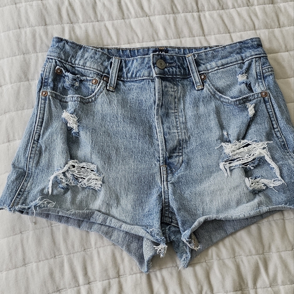 Womens GAP Demin Distressed Shorts